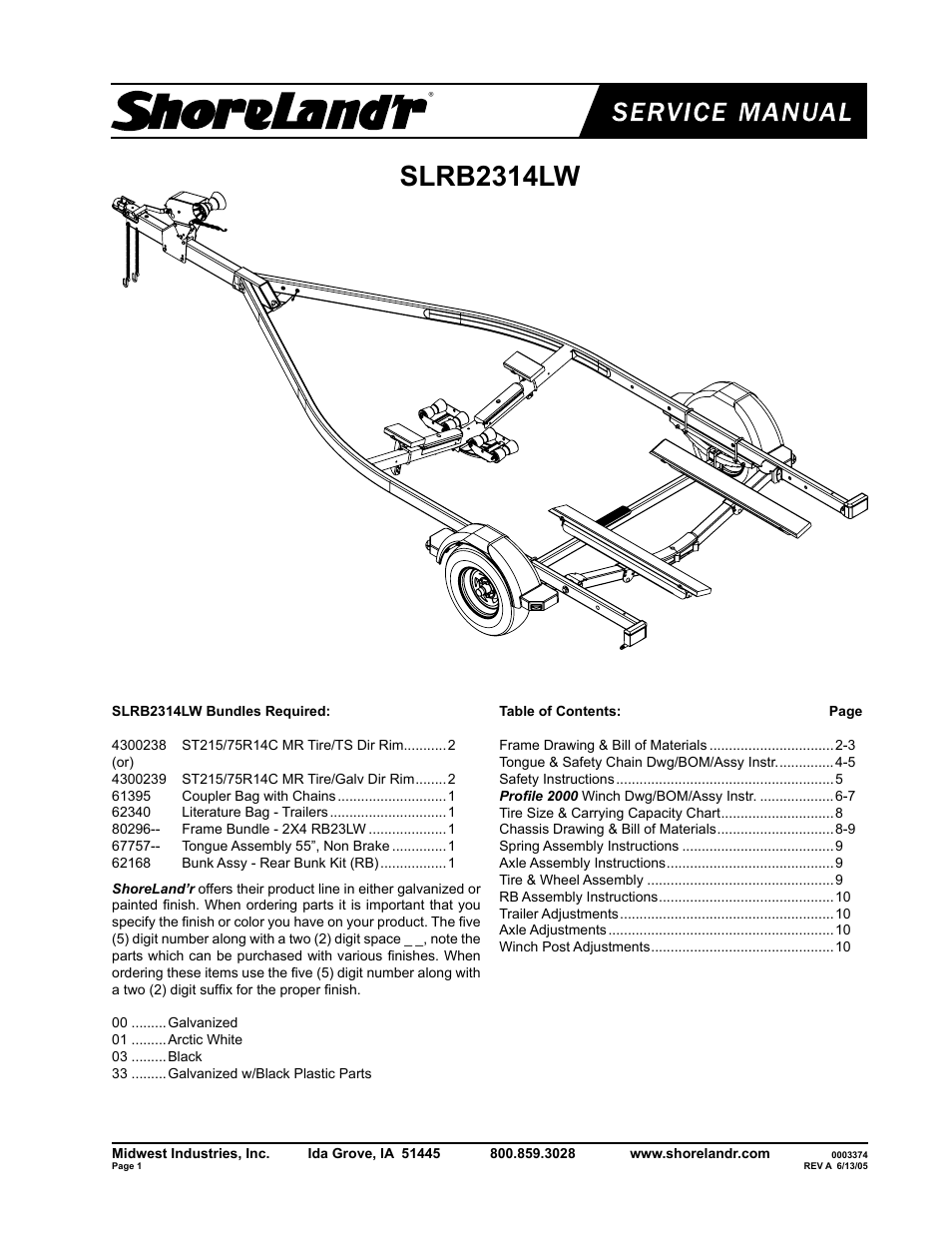 ShoreLand'r SLRB2314LW User Manual | 10 pages