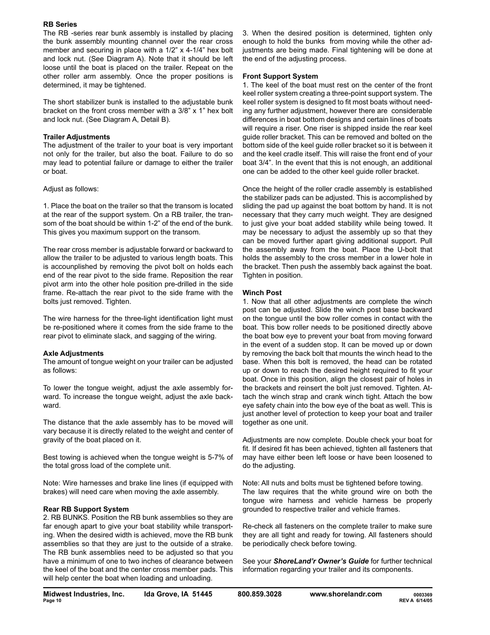 ShoreLand'r SLRB2314SW User Manual | Page 10 / 10