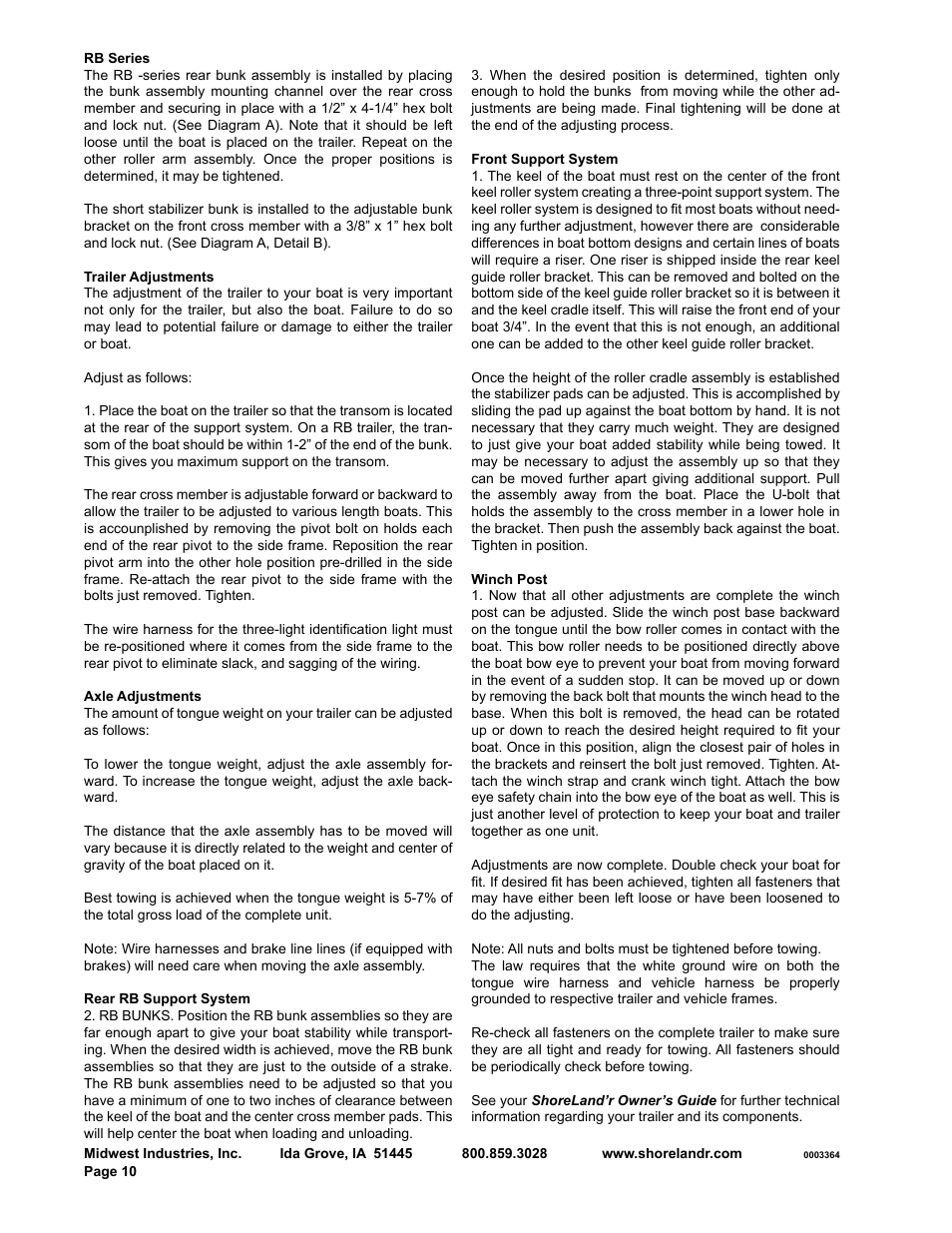 ShoreLand'r SLRB23L User Manual | Page 10 / 10