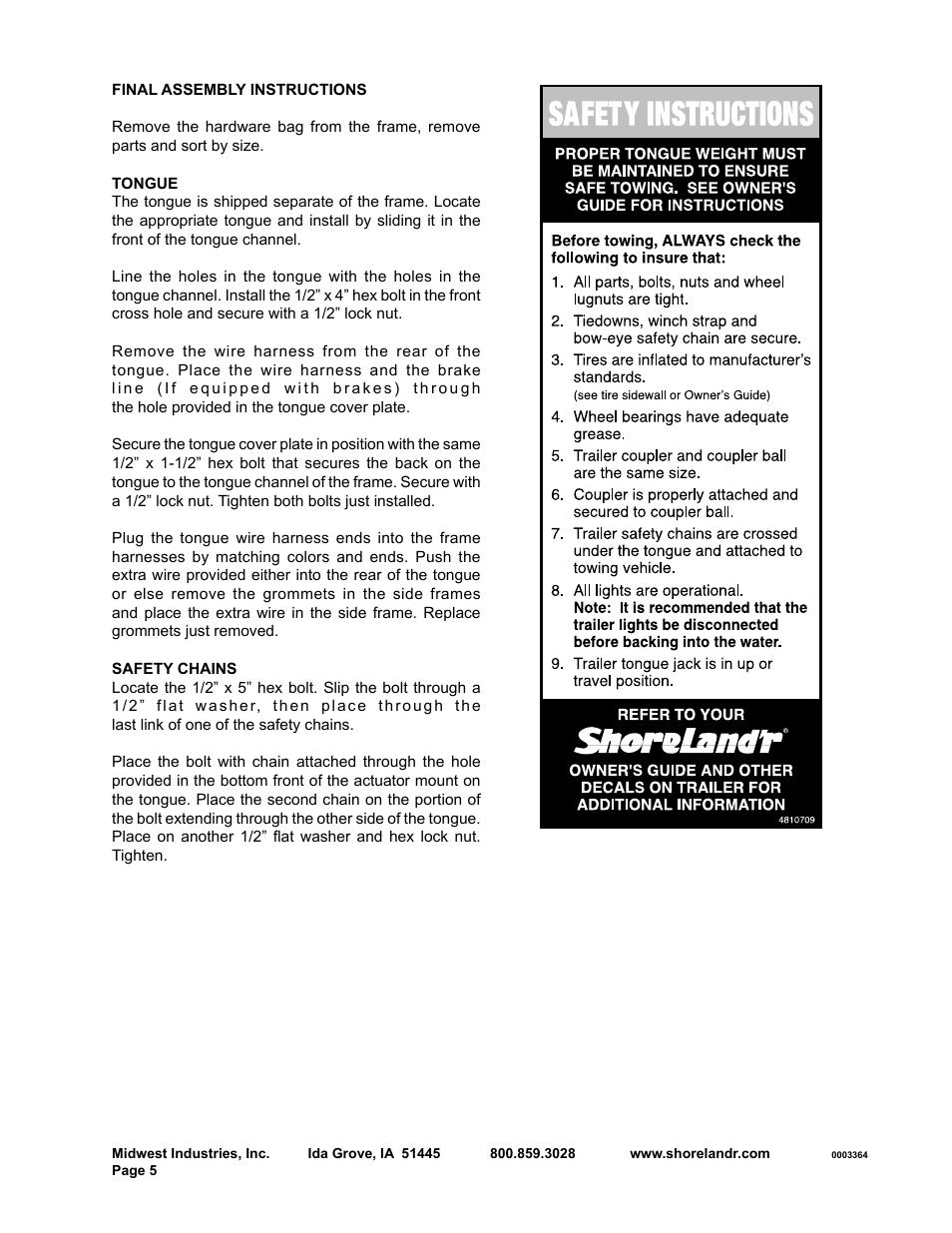 ShoreLand'r SLRB23L User Manual | Page 5 / 10