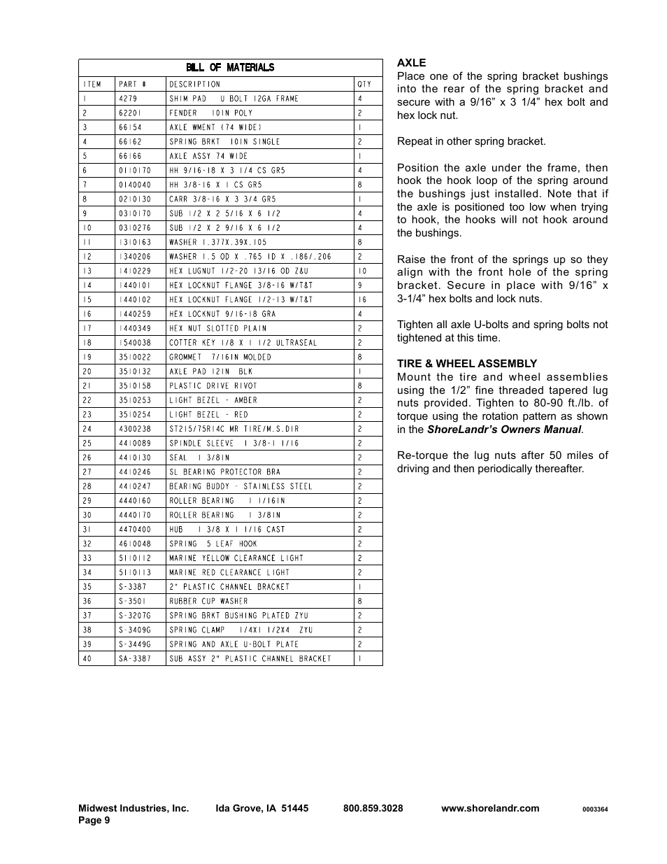 ShoreLand'r SLRB23L User Manual | Page 9 / 10