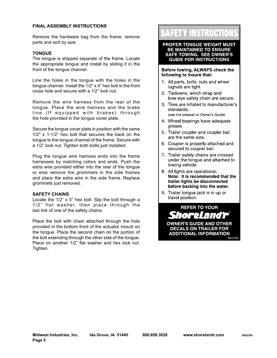 ShoreLand'r SLRB23S User Manual | Page 5 / 10