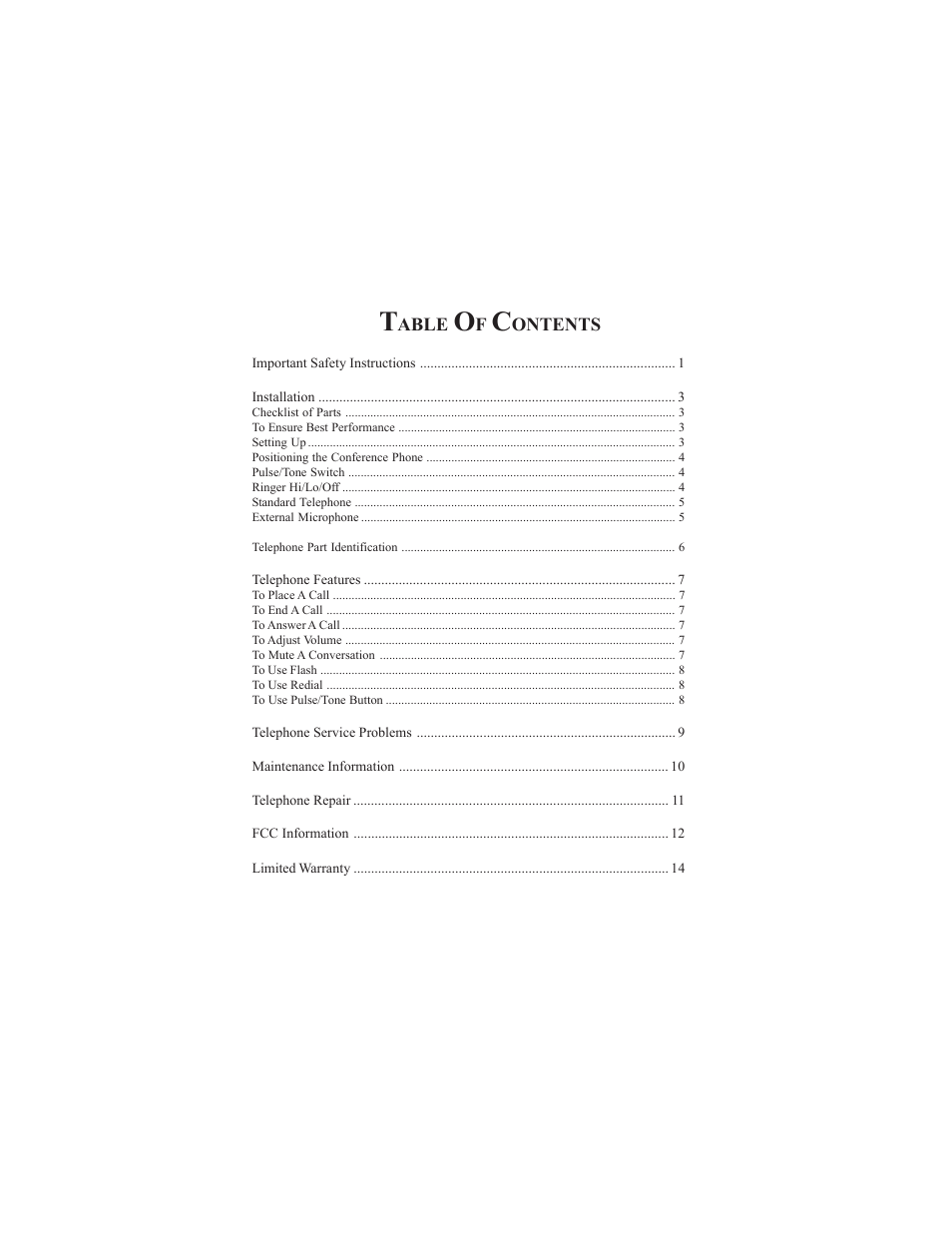 Cortelco CONF410PAK User Manual | Page 3 / 17