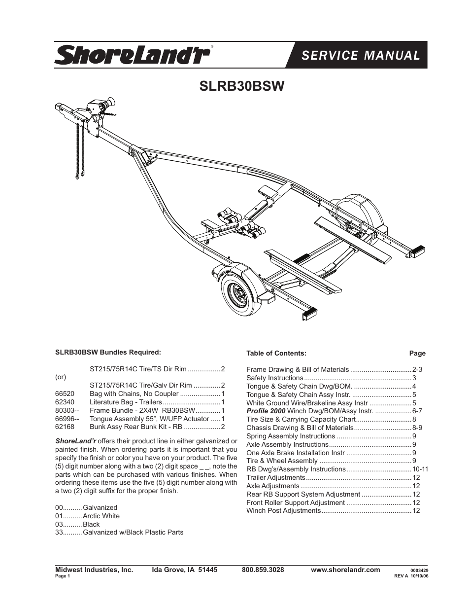 ShoreLand'r SLRB30BSW V.1 User Manual | 12 pages