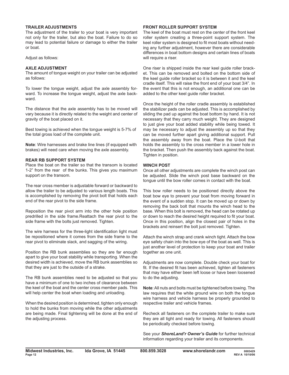 ShoreLand'r SLRB30BSW V.1 User Manual | Page 12 / 12