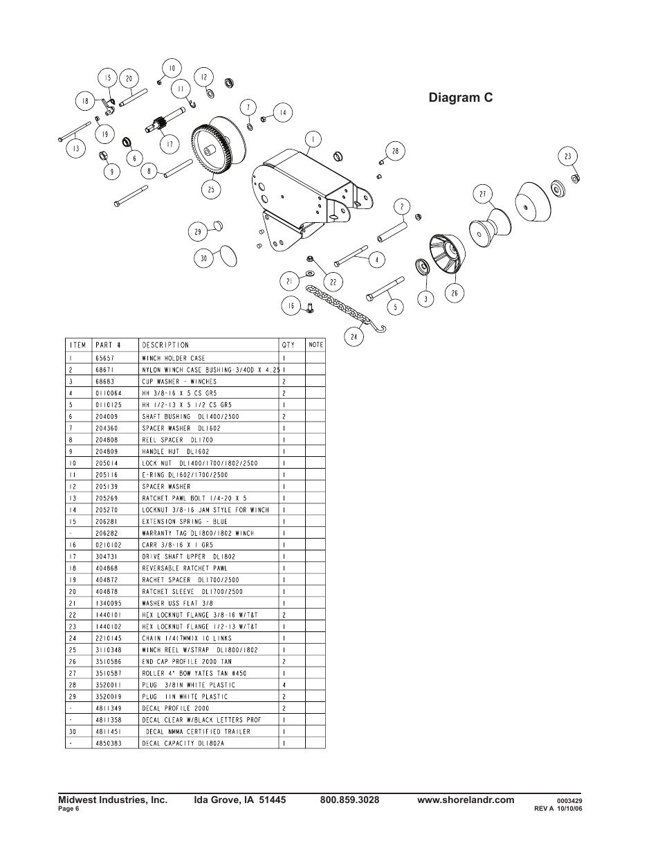 Diagram c | ShoreLand'r SLRB30BSW V.1 User Manual | Page 6 / 12