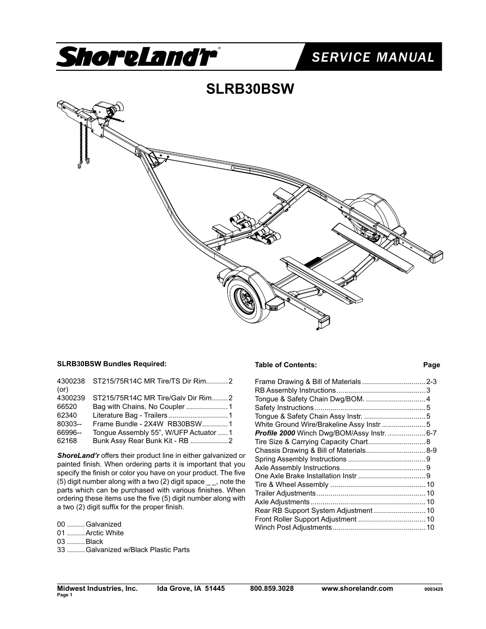 ShoreLand'r SLRB30BSW V.2 User Manual | 10 pages