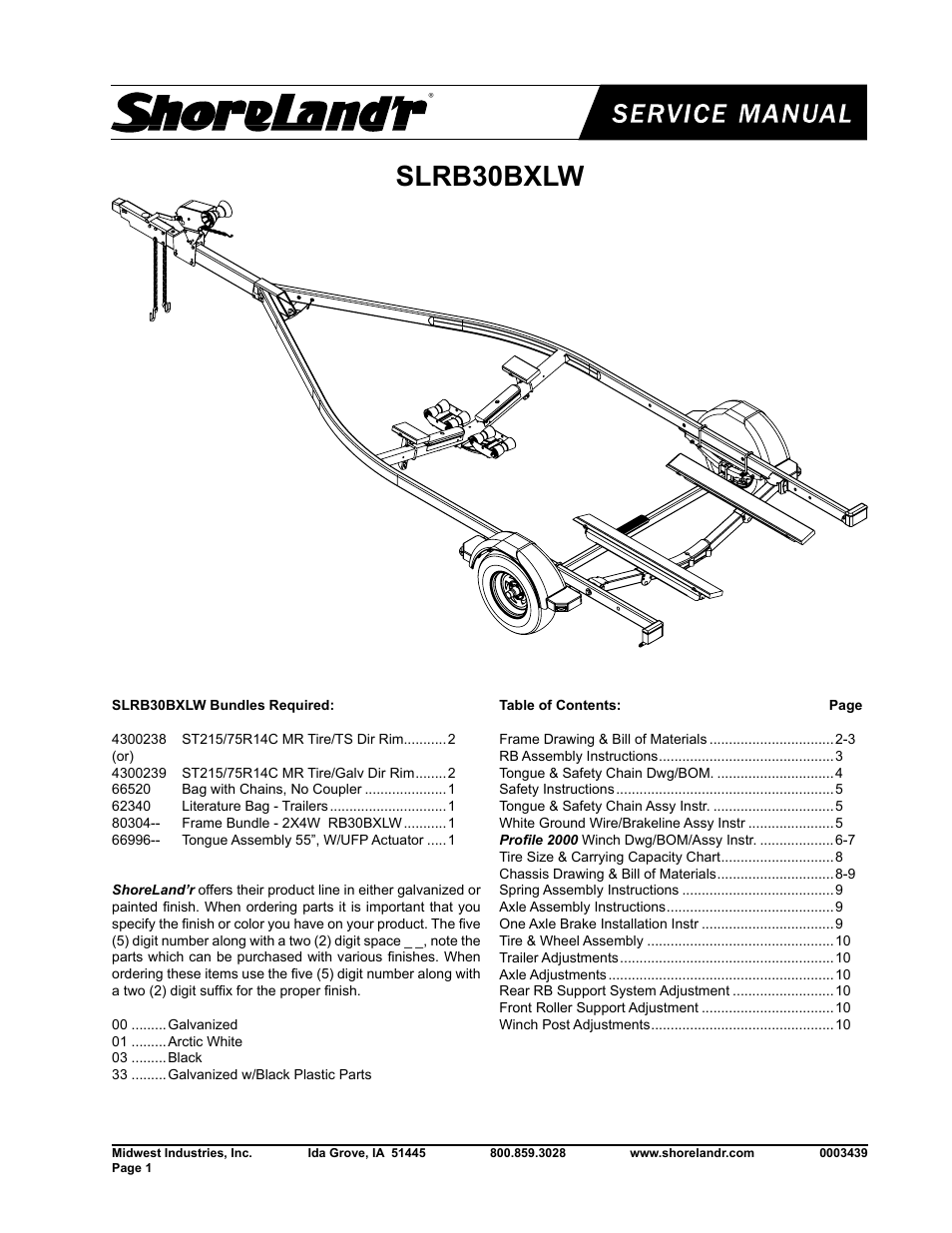 ShoreLand'r SLRB30BXLW V.1 User Manual | 10 pages