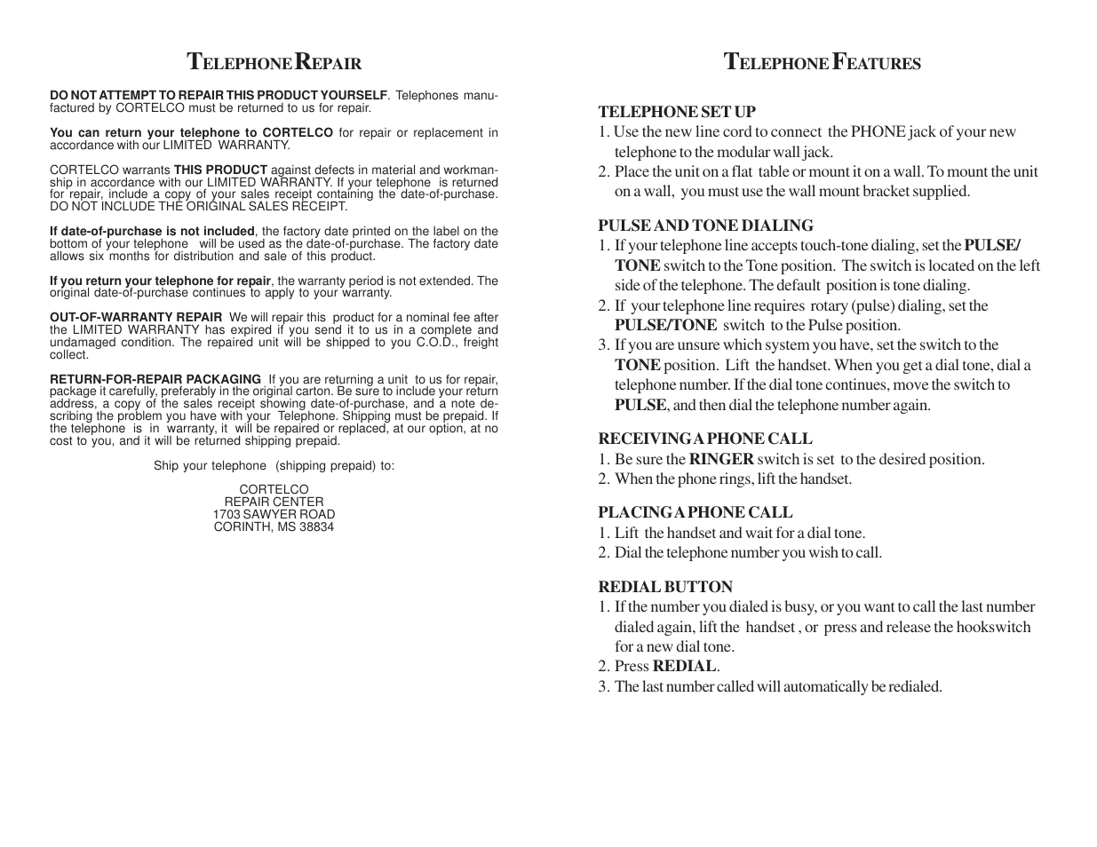 Cortelco 8599 User Manual | Page 3 / 4