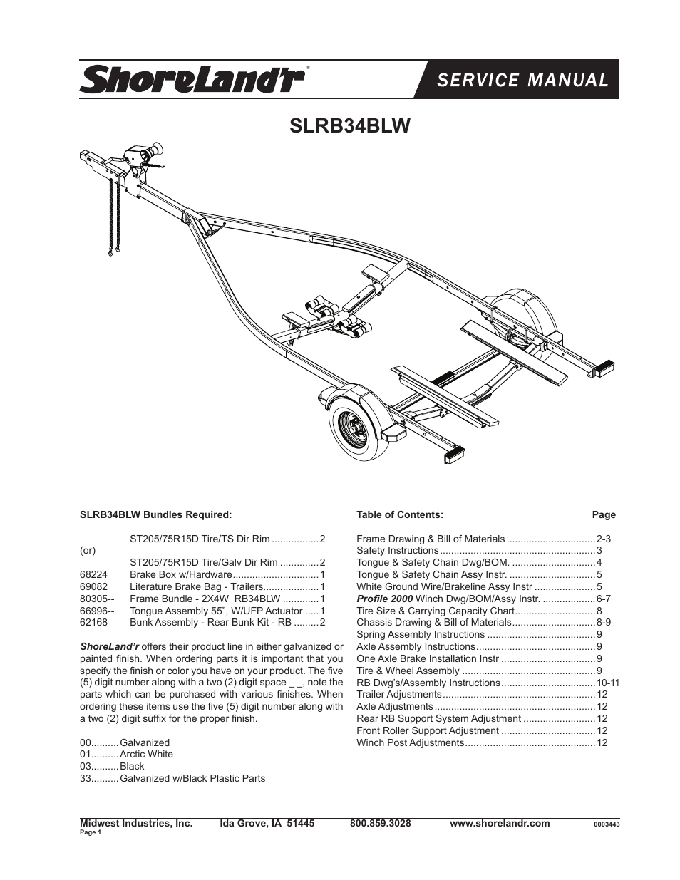 ShoreLand'r SLRB34BLW V.2 User Manual | 12 pages