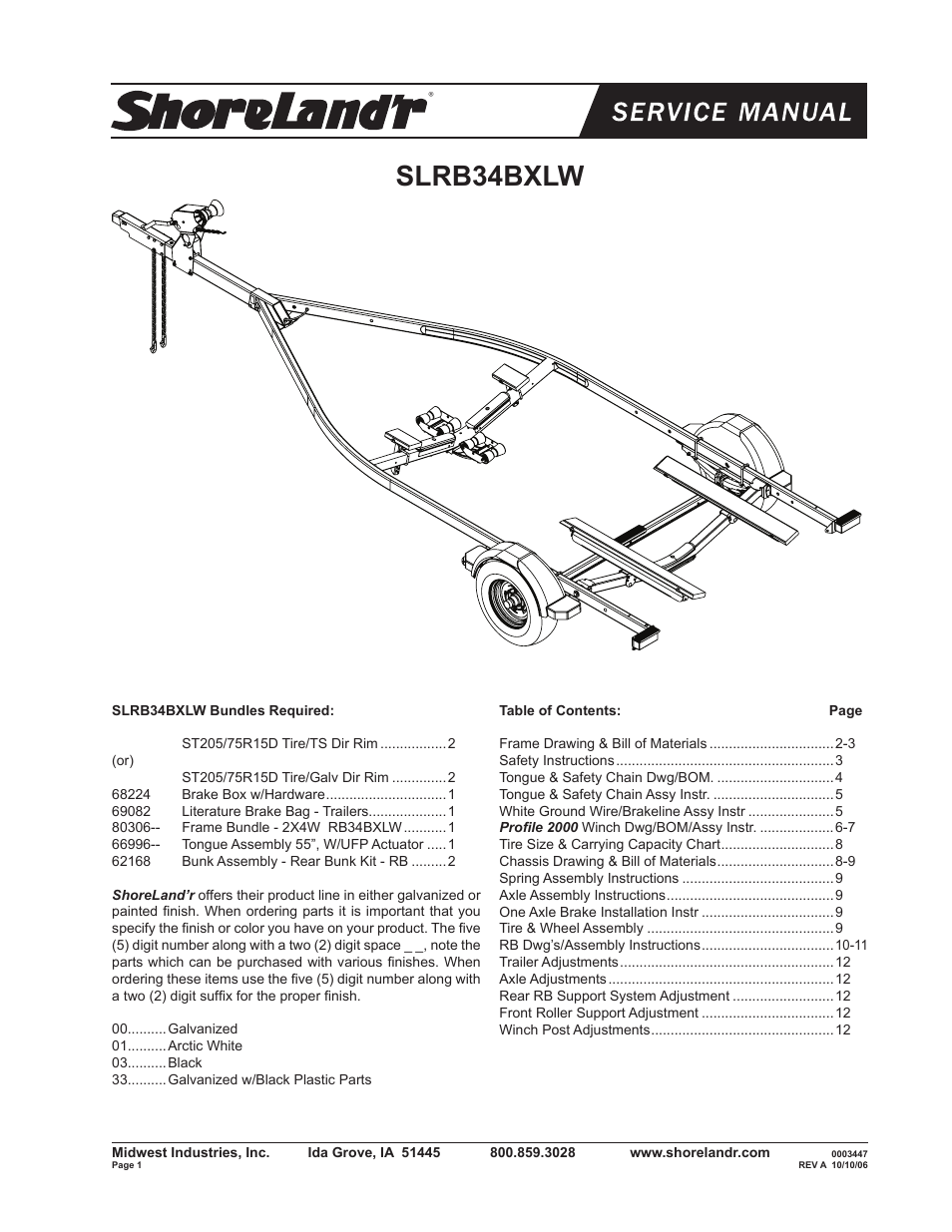 ShoreLand'r SLRB34BXLW V.1 User Manual | 12 pages