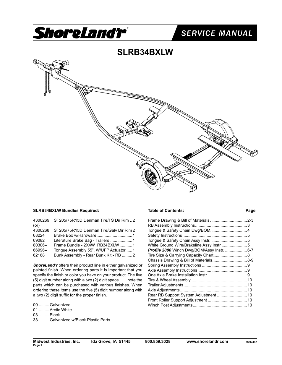 ShoreLand'r SLRB34BXLW V.2 User Manual | 10 pages