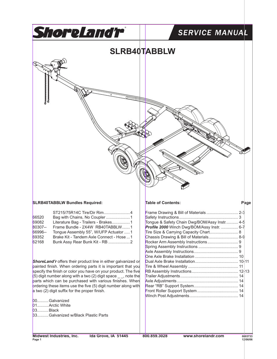 ShoreLand'r SLRB40TABBLW User Manual | 14 pages