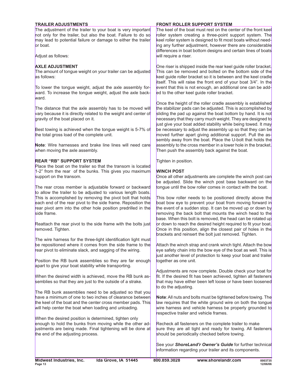 ShoreLand'r SLRB40TABLW User Manual | Page 13 / 14