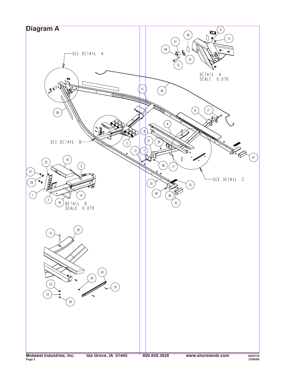 Diagram a | ShoreLand'r SLRB40TABLW User Manual | Page 2 / 14