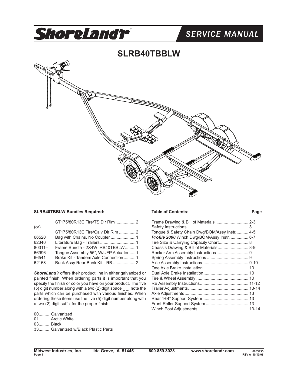 ShoreLand'r SLRB40TBBLW V.2 User Manual | 14 pages