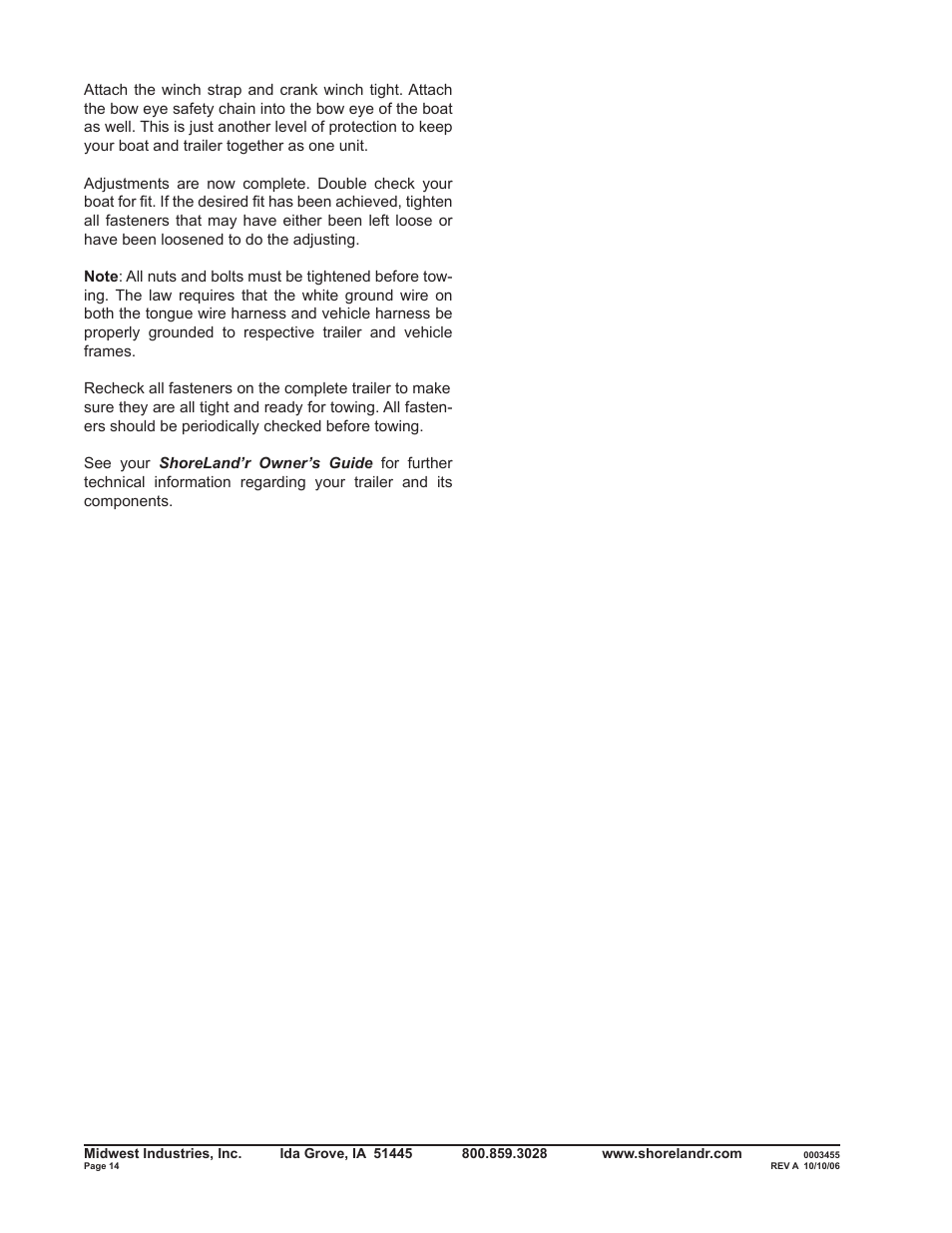 ShoreLand'r SLRB40TBBLW V.2 User Manual | Page 14 / 14