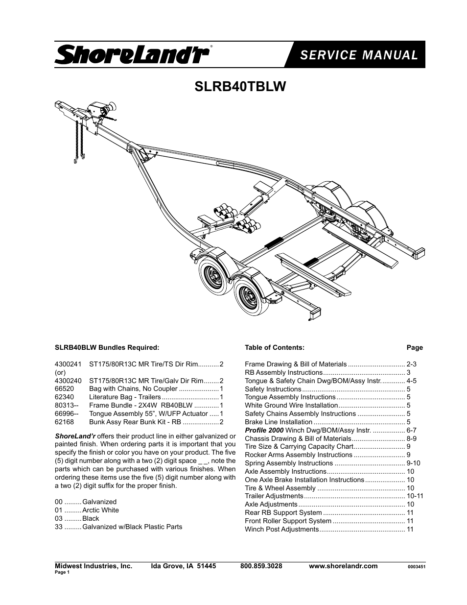 ShoreLand'r SLRB40TBLW V.1 User Manual | 12 pages