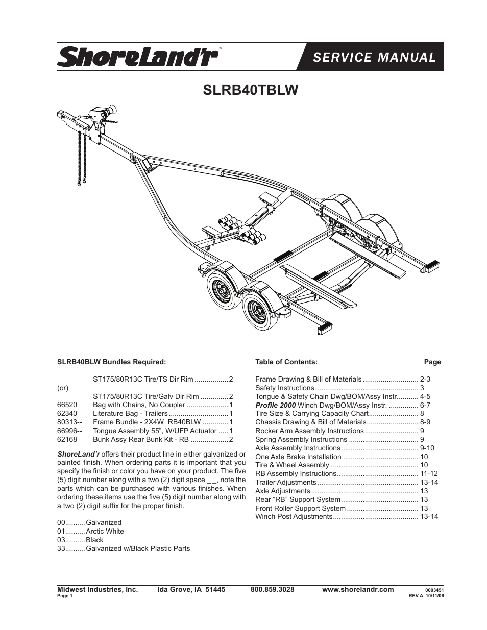 ShoreLand'r SLRB40TBLW V.2 User Manual | 14 pages