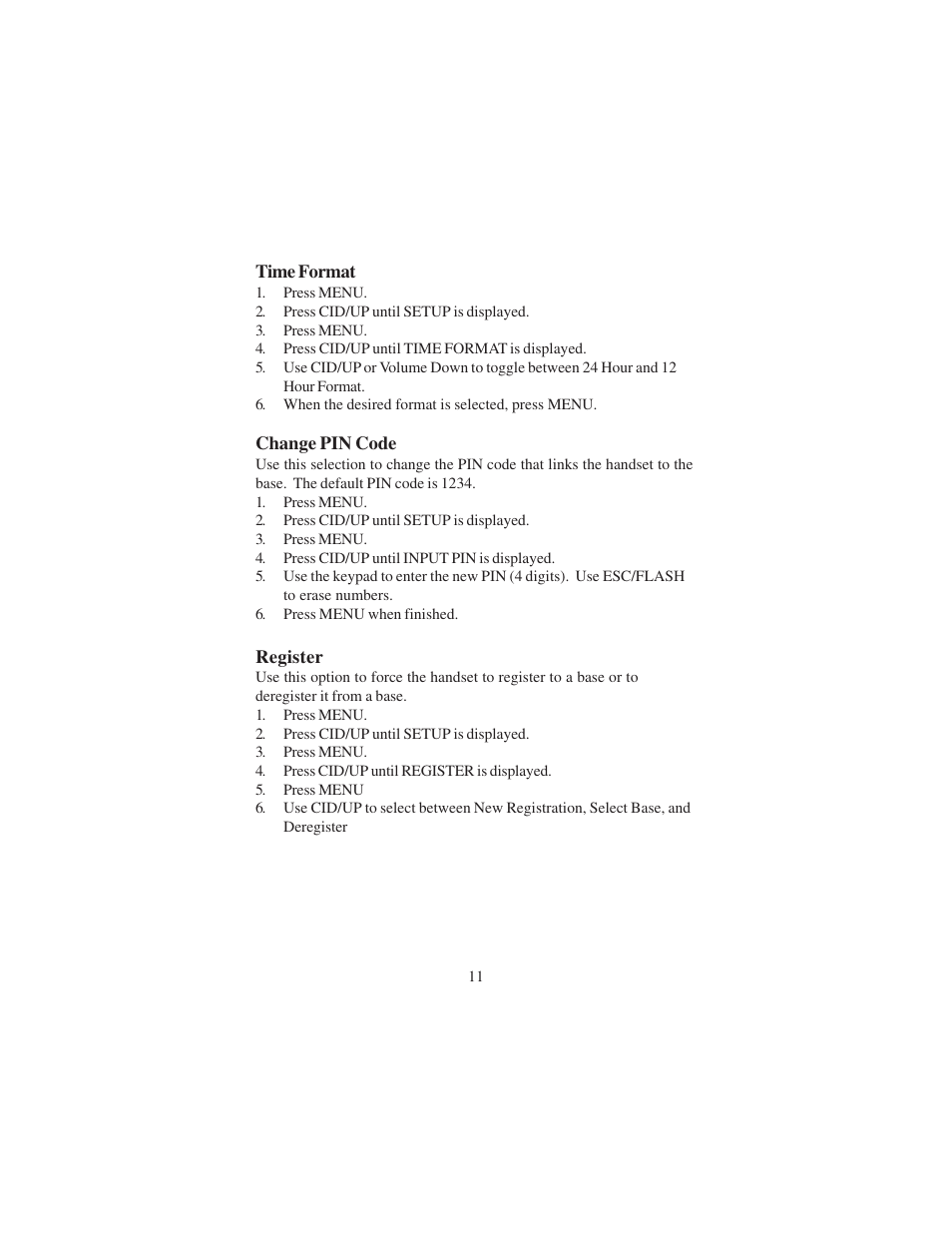 Cortelco DECT 6 User Manual | Page 11 / 32