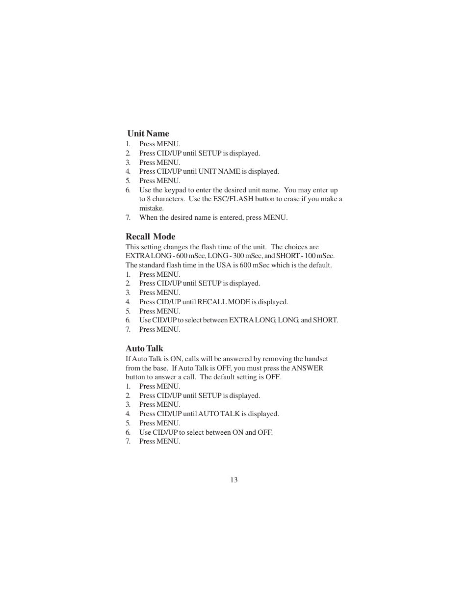 Cortelco DECT 6 User Manual | Page 13 / 32