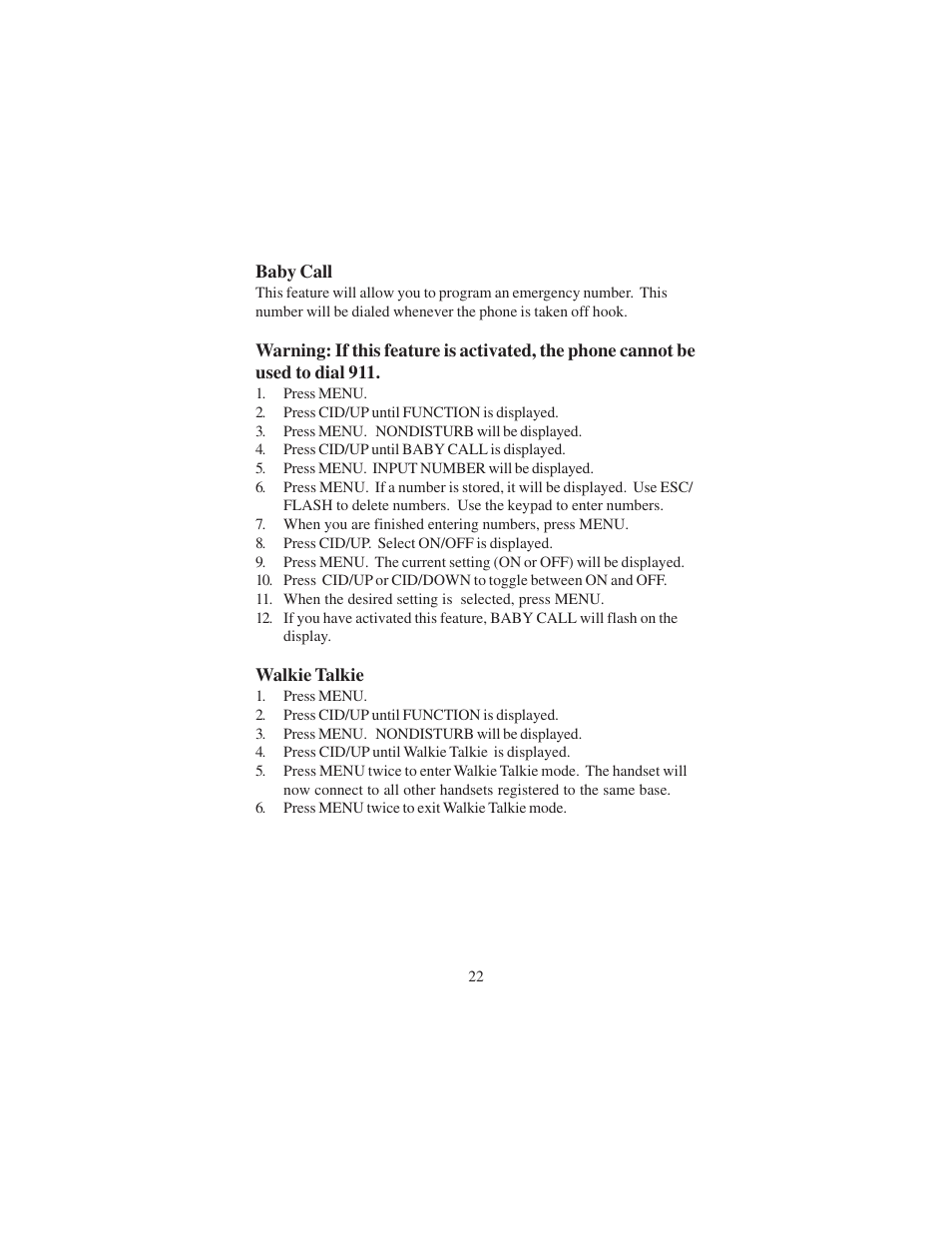 Cortelco DECT 6 User Manual | Page 22 / 32