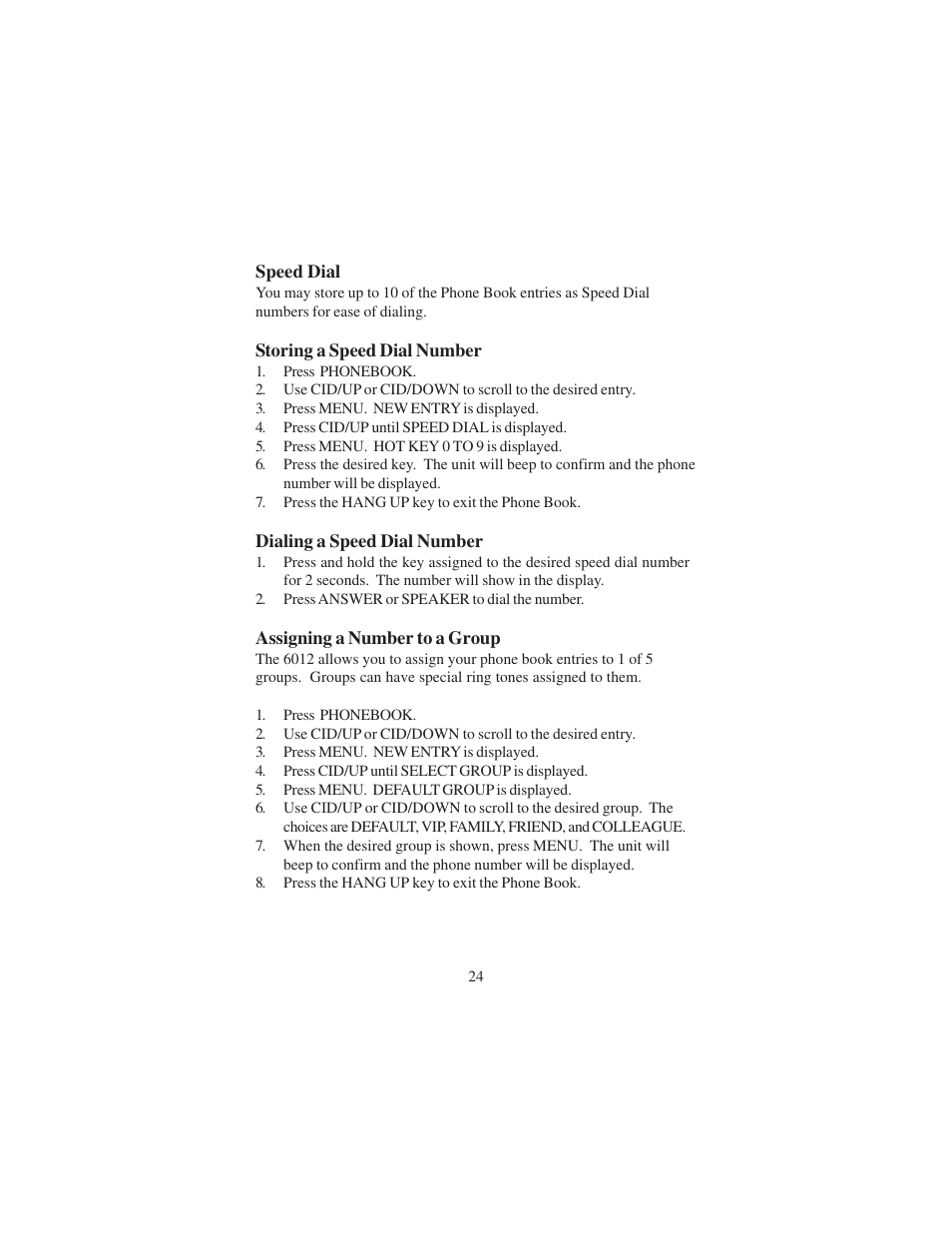 Cortelco DECT 6 User Manual | Page 24 / 32