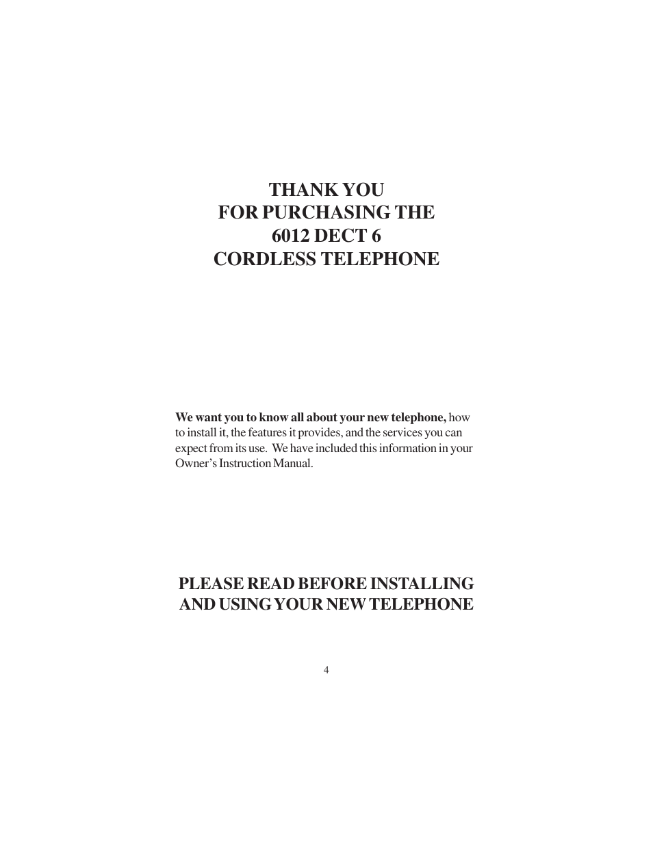 Cortelco DECT 6 User Manual | Page 4 / 32