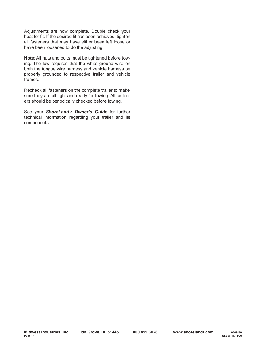 ShoreLand'r SLRB40TBXLW V.1 User Manual | Page 14 / 14
