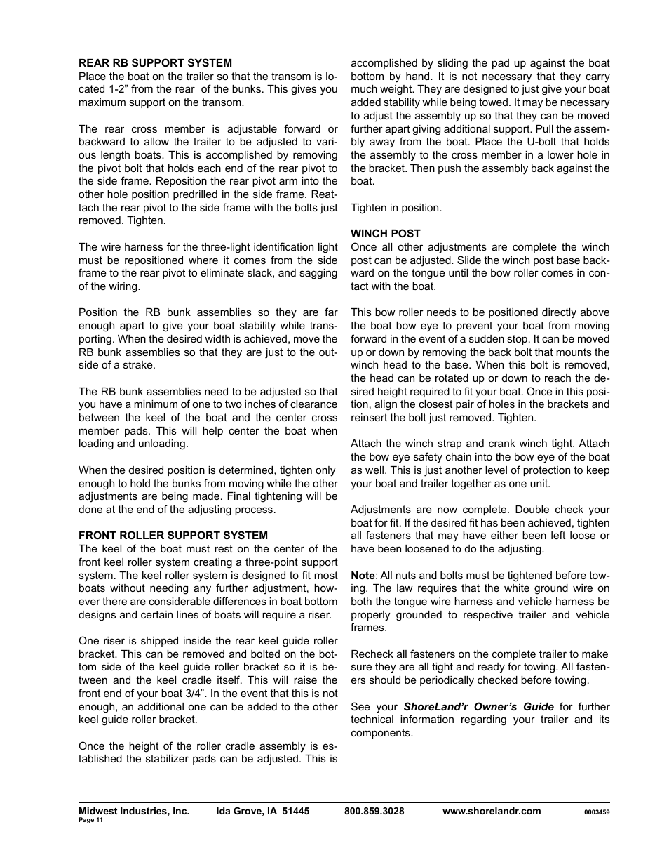 ShoreLand'r SLRB40TBXLW V.2 User Manual | Page 11 / 12
