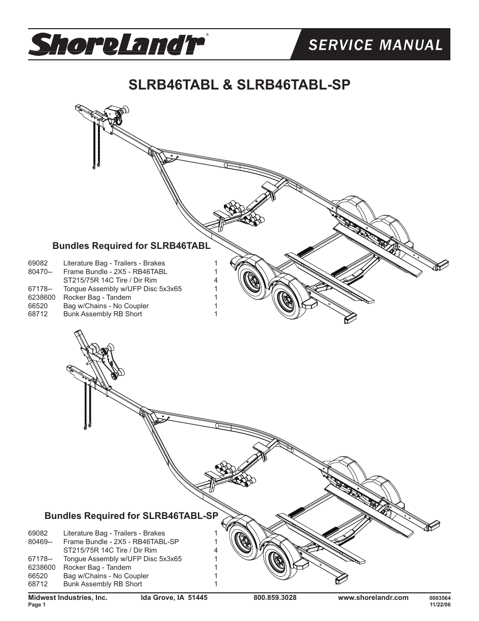 ShoreLand'r SLRB46TABL User Manual | 14 pages