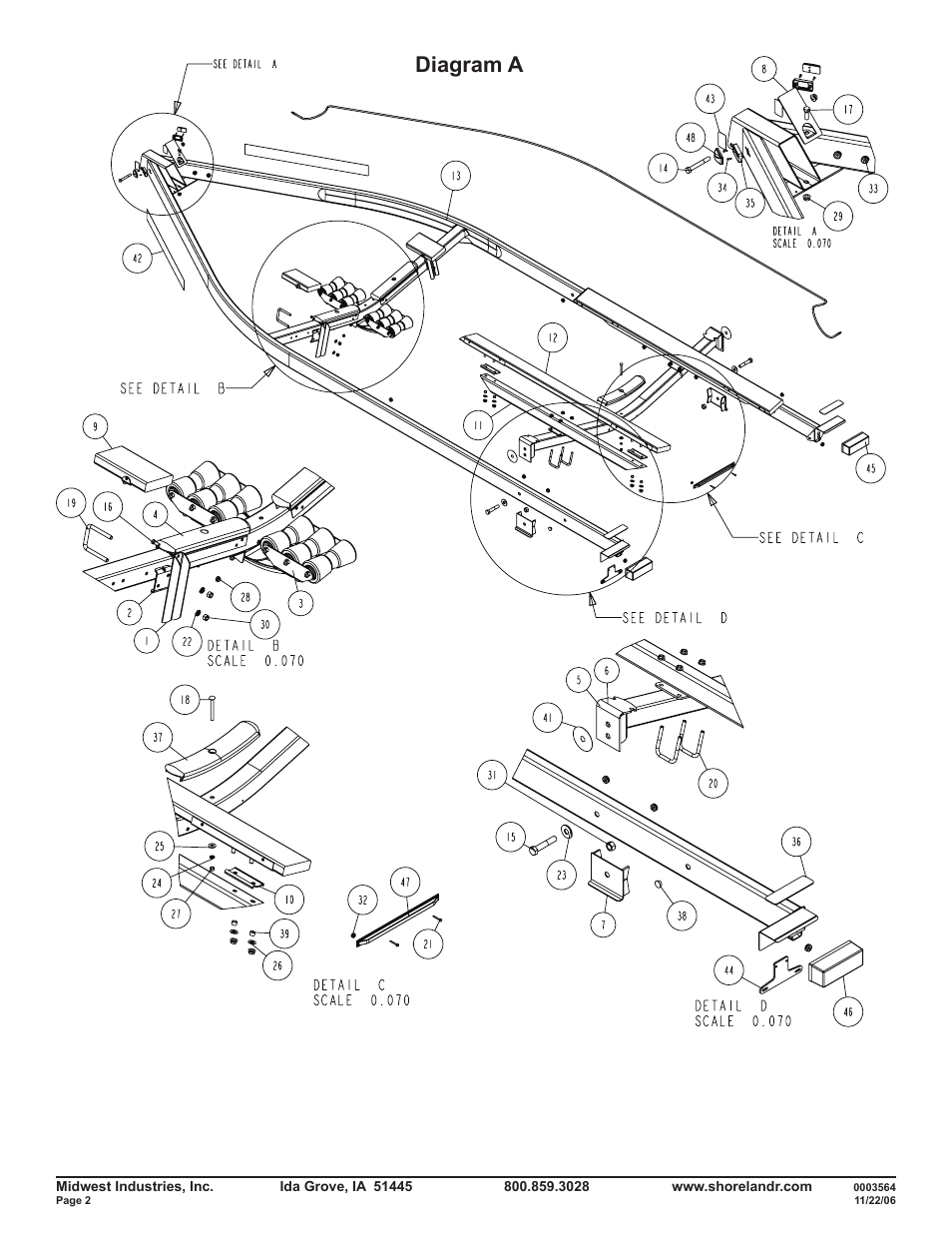 Diagram a | ShoreLand'r SLRB46TABL User Manual | Page 2 / 14
