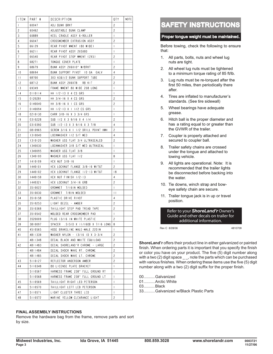Safety instructions | ShoreLand'r SLRB46TABS User Manual | Page 3 / 14