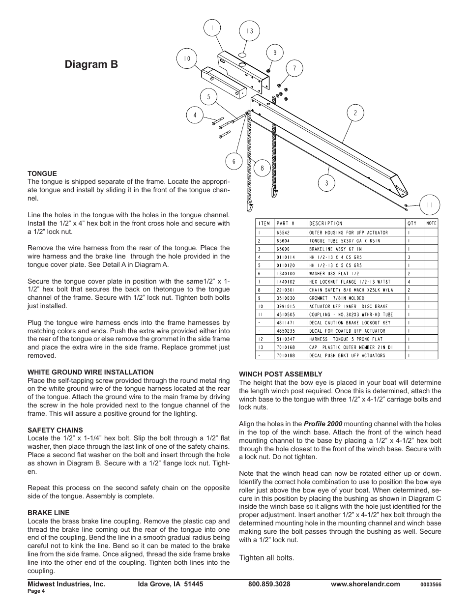 Diagram b | ShoreLand'r SLRB46TBBL V.1 User Manual | Page 4 / 10