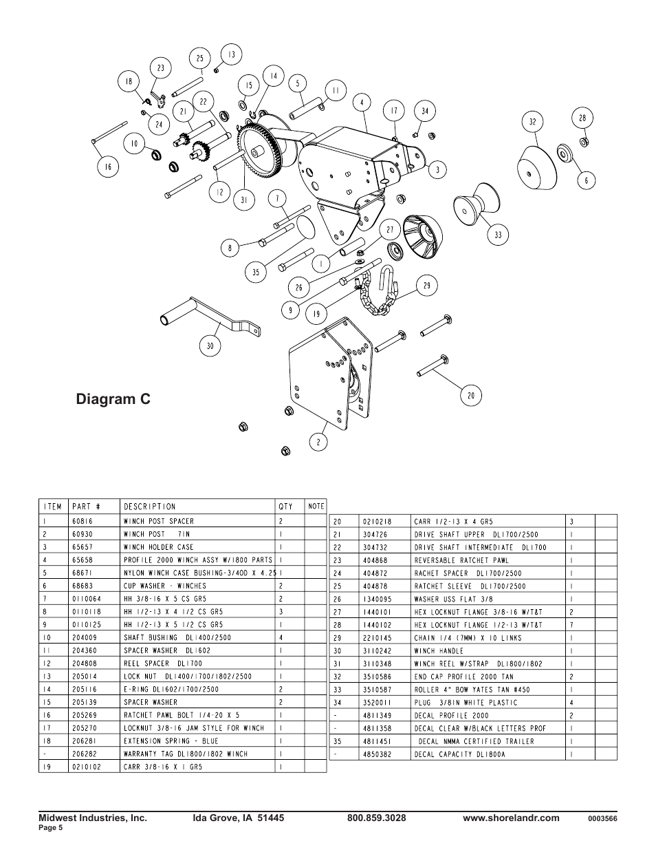 Diagram c | ShoreLand'r SLRB46TBBL V.1 User Manual | Page 5 / 10