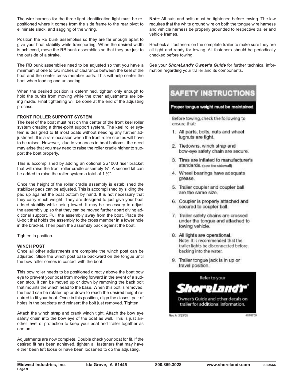ShoreLand'r SLRB46TBBL V.1 User Manual | Page 9 / 10