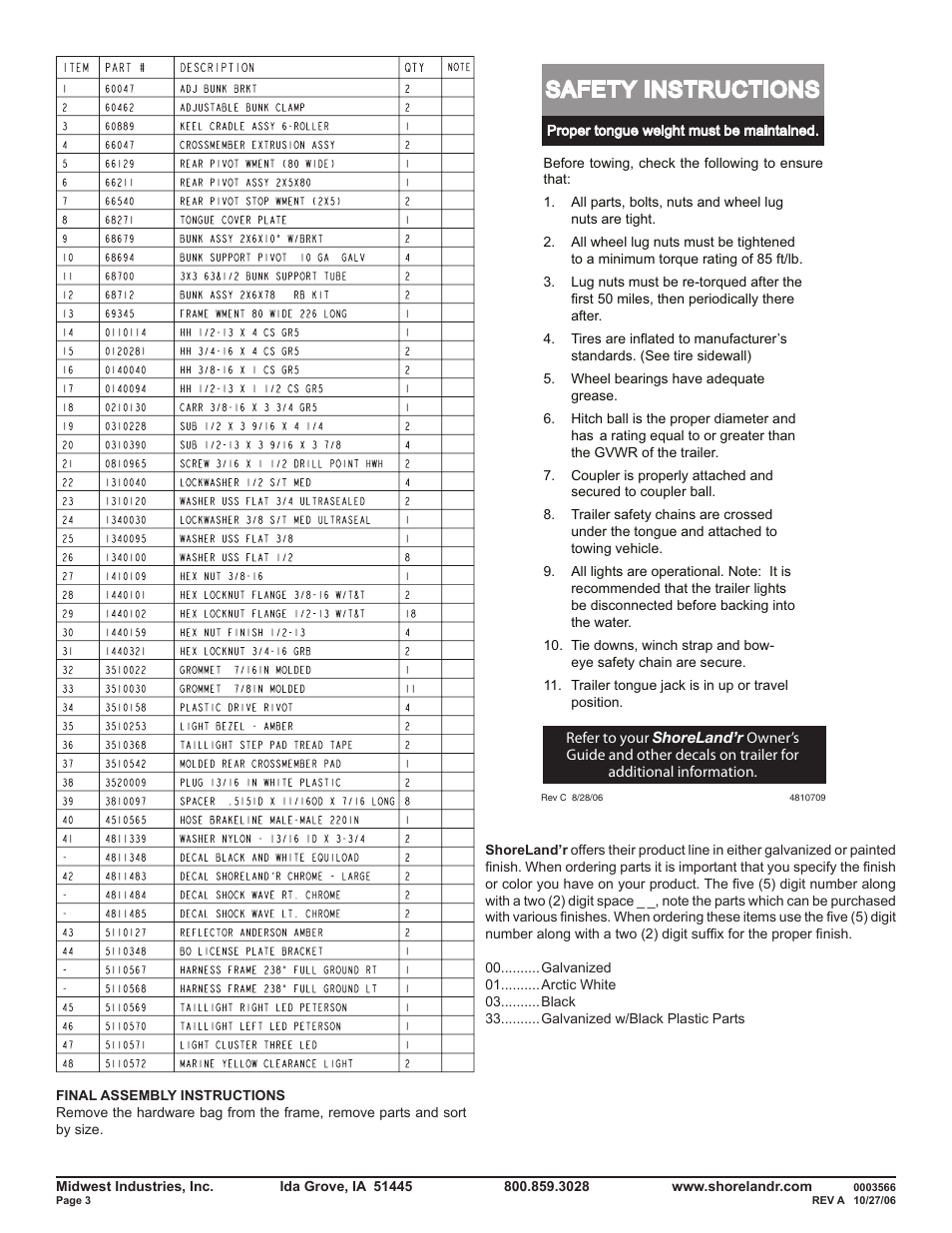 Safety instructions | ShoreLand'r SLRB46TBBL V.2 User Manual | Page 3 / 14