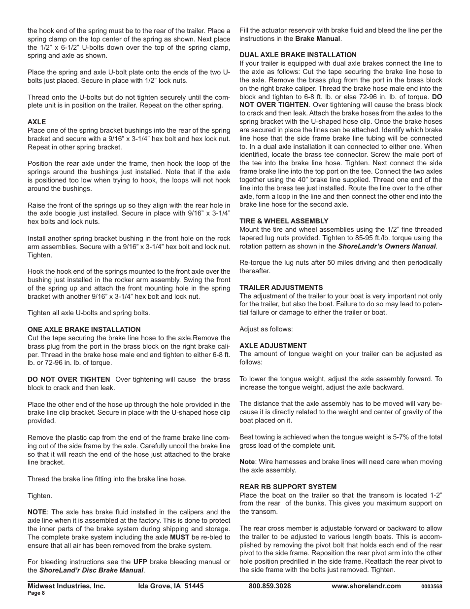 ShoreLand'r SLRB46TBBLSP User Manual | Page 8 / 10