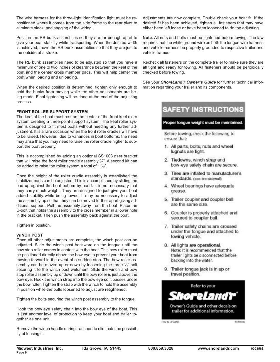 ShoreLand'r SLRB46TBBLSP User Manual | Page 9 / 10