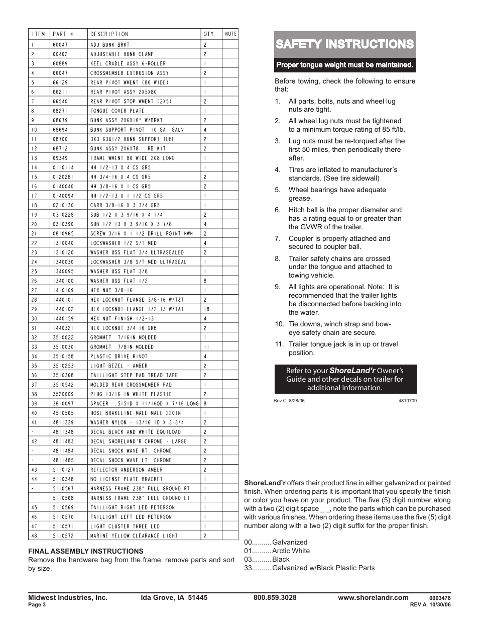 Safety instructions | ShoreLand'r SLRB46TBBS V.1 User Manual | Page 3 / 14
