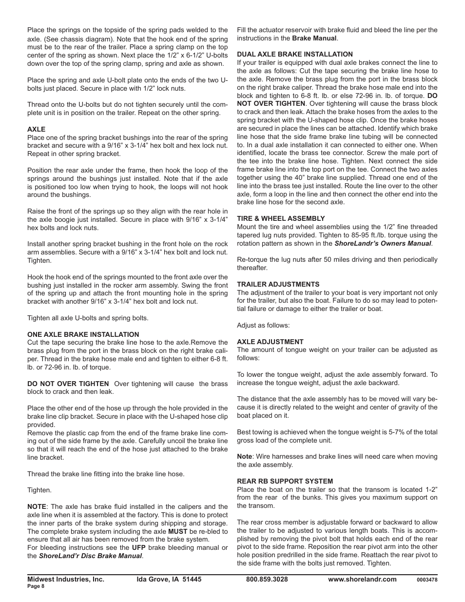 ShoreLand'r SLRB46TBBS V.2 User Manual | Page 8 / 10