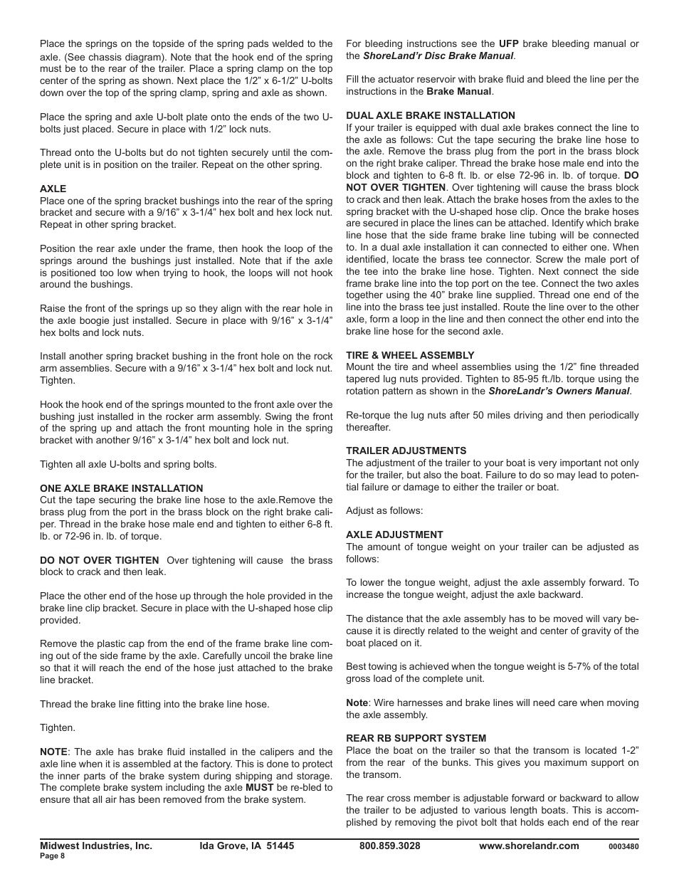 ShoreLand'r SLRB46TBBSSP User Manual | Page 8 / 10
