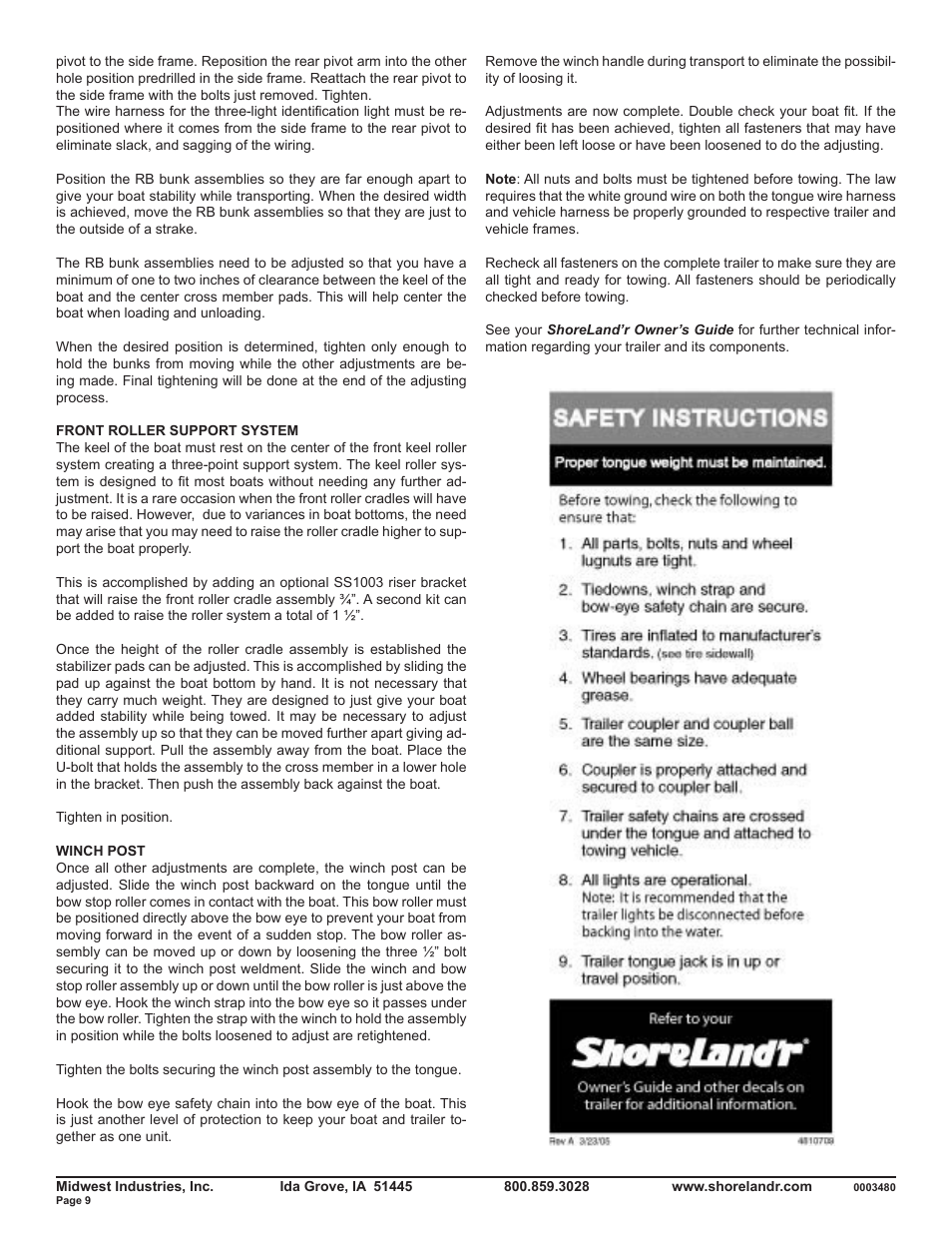 ShoreLand'r SLRB46TBBSSP User Manual | Page 9 / 10