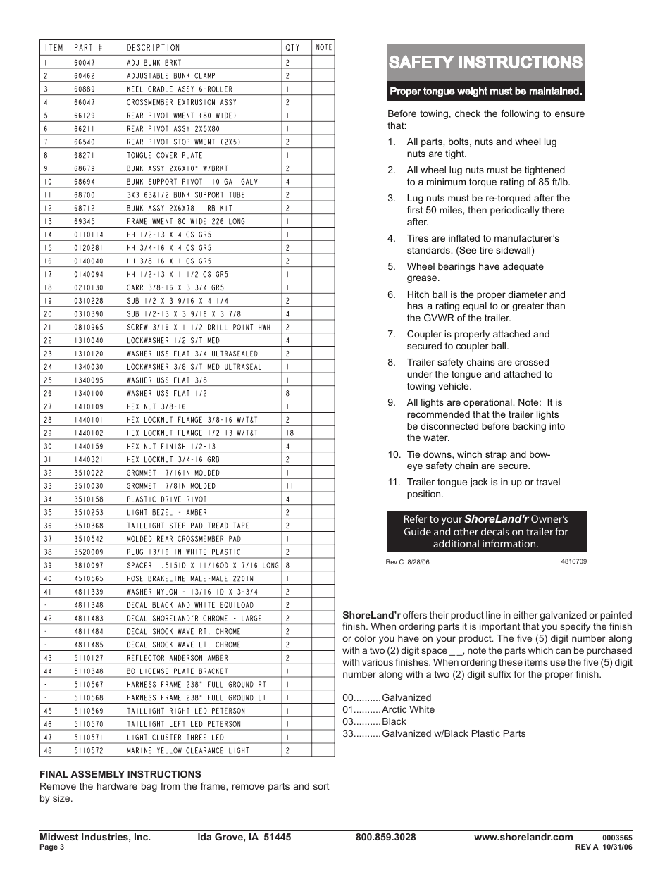 Safety instructions | ShoreLand'r SLRB46TBL V.1 User Manual | Page 3 / 14