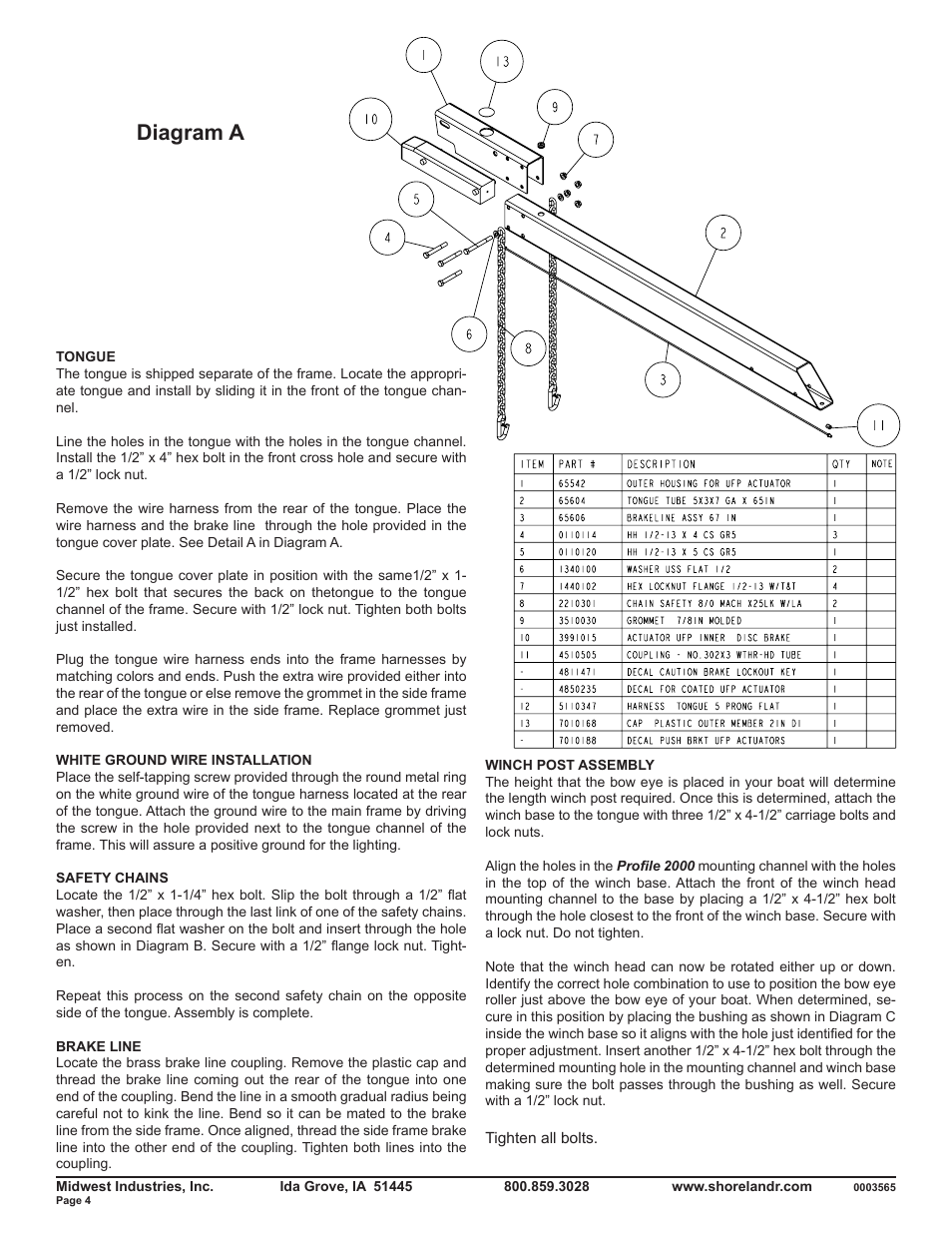 Diagram a | ShoreLand'r SLRB46TBL V.2 User Manual | Page 4 / 10