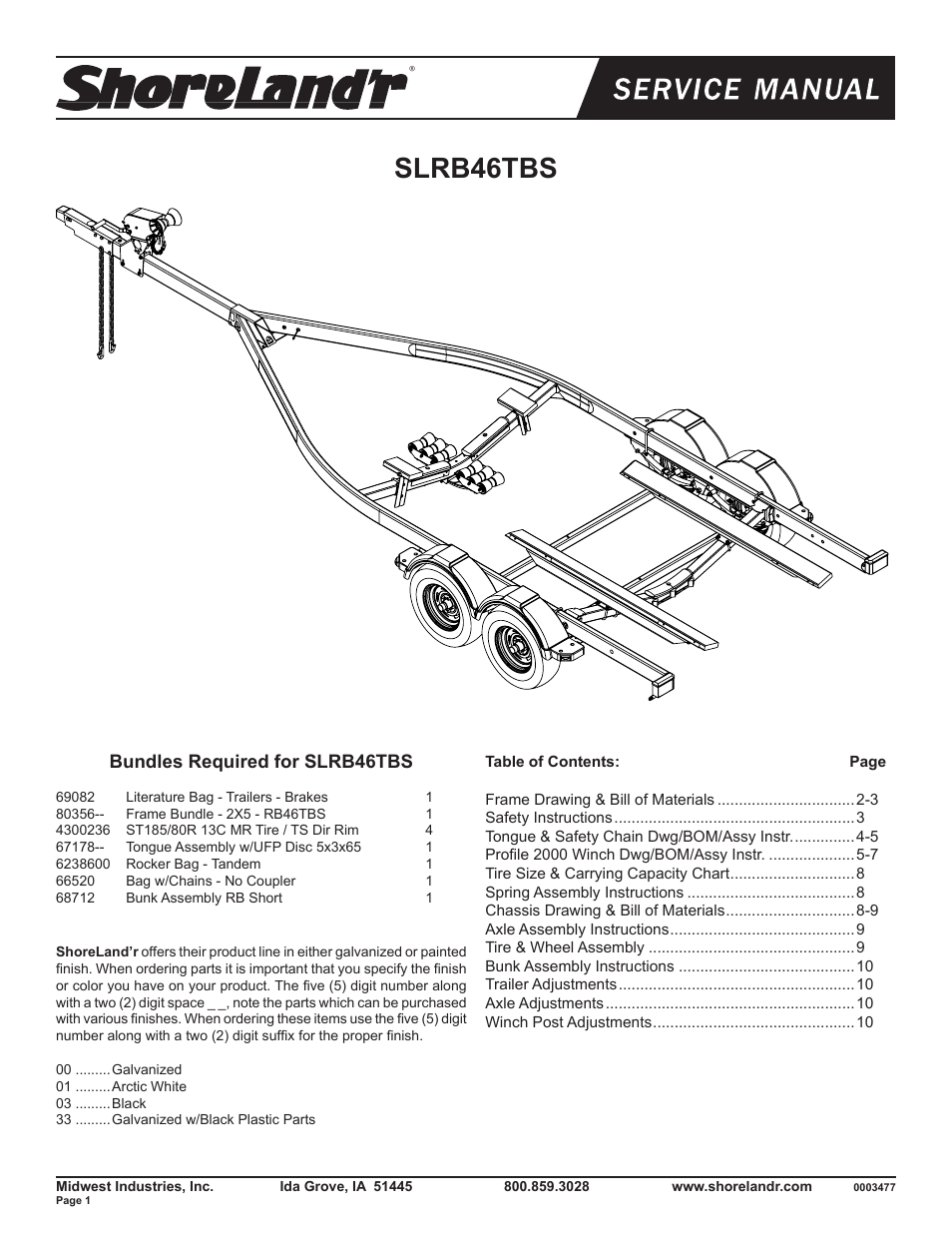 ShoreLand'r SLRB46TBS V.1 User Manual | 10 pages