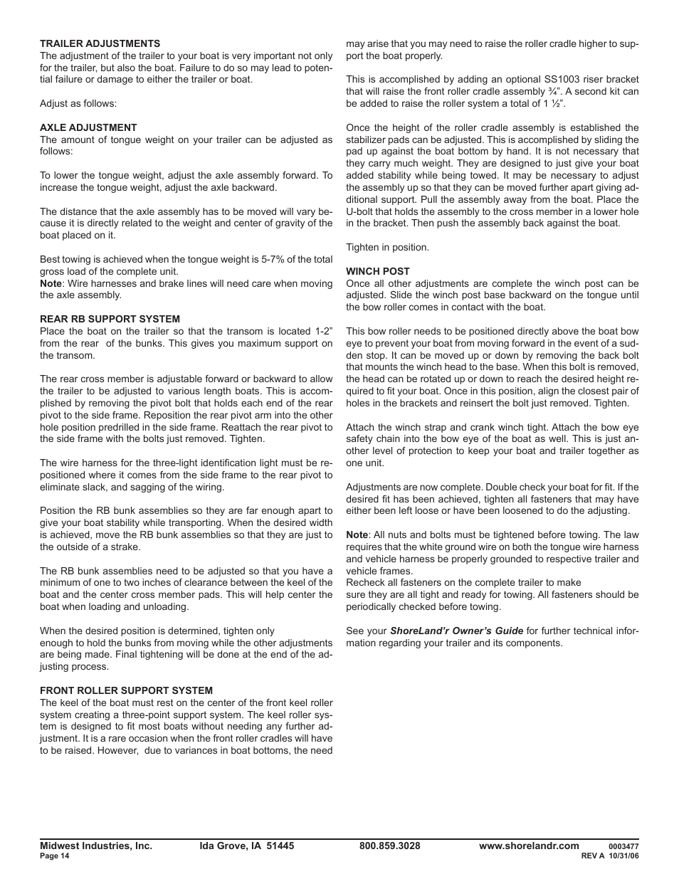 ShoreLand'r SLRB46TBS V.2 User Manual | Page 14 / 14
