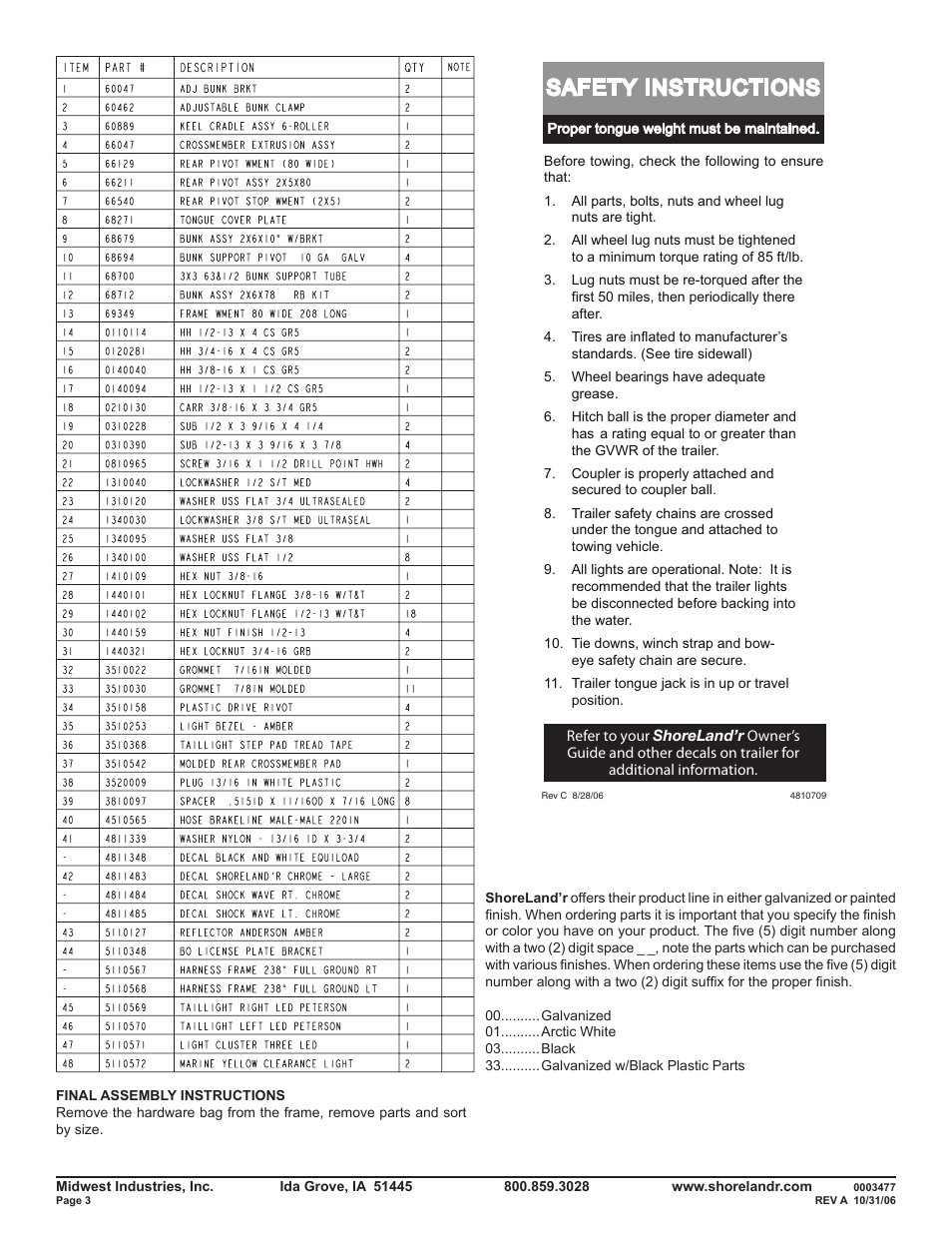Safety instructions | ShoreLand'r SLRB46TBS V.2 User Manual | Page 3 / 14