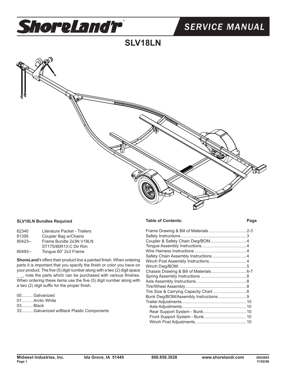 ShoreLand'r SLV18LN V.2 User Manual | 10 pages