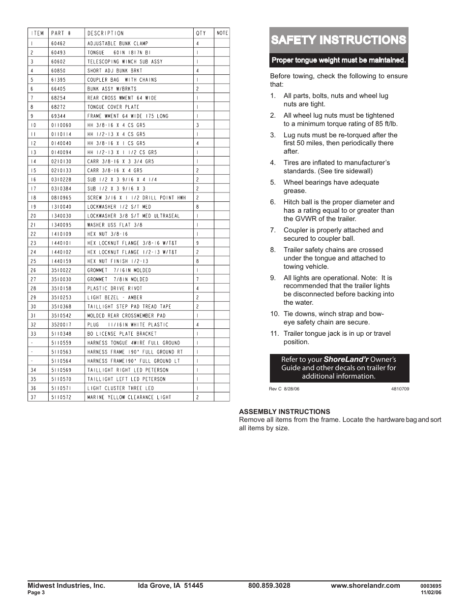 Safety instructions | ShoreLand'r SLV18LN V.2 User Manual | Page 3 / 10
